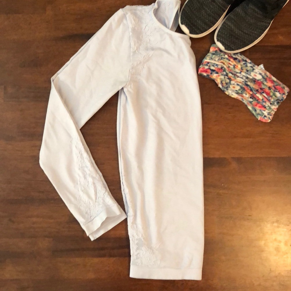 Fabletics light blue open back long sleeve